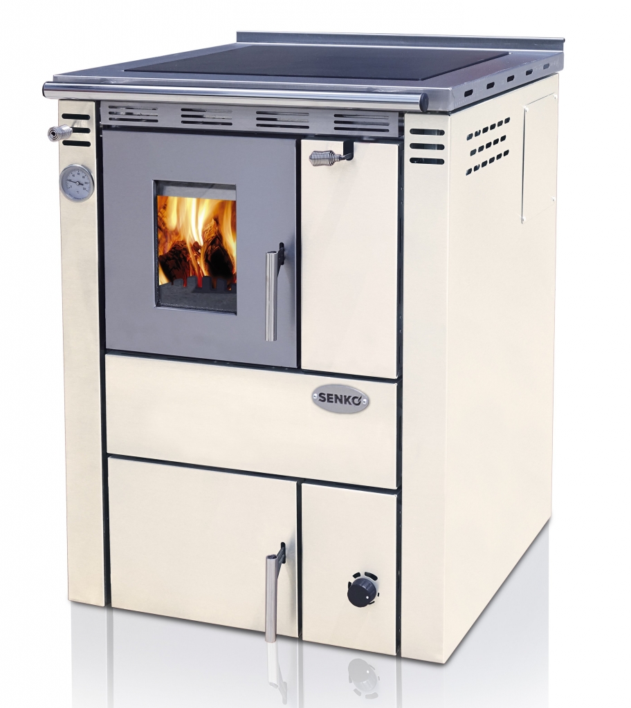 moderný teplovodný sporák na drevo, kvalitné teplovodné sporáky